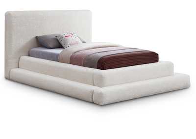Image for Dane Cream Teddy Fabric Twin Bed (3 Boxes)