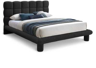 Image for Deco Black Boucle Fabric Full Bed (3 Boxes)
