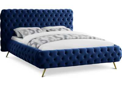 Image for Delano Navy Velvet King Bed