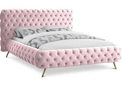 Image for Delano Pink Velvet King Bed