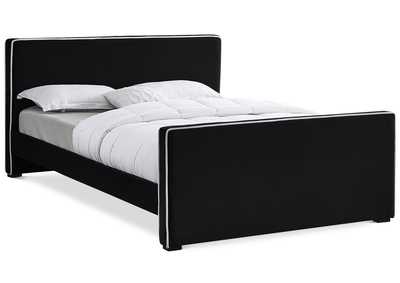 Dillard Black Velvet King Bed