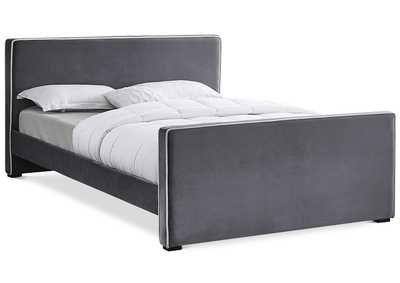 Dillard Grey Velvet King Bed