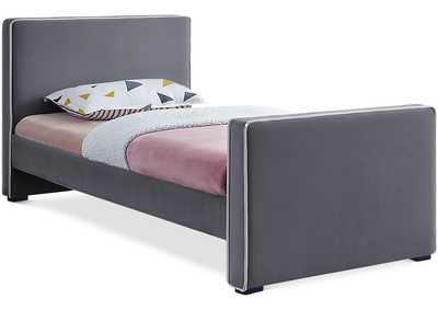 Image for Dillard Grey Velvet Twin Bed
