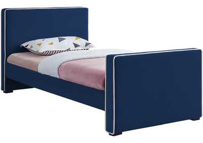 Image for Dillard Navy Velvet Twin Bed