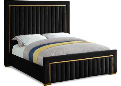 Dolce Black Velvet King Bed (3 Boxes)