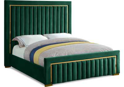 Image for Dolce Green Velvet King Bed (3 Boxes)