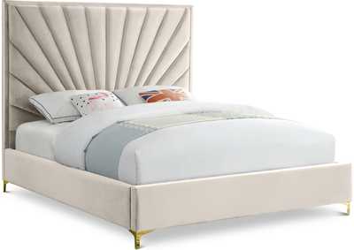 Eclipse Cream Velvet King Bed