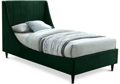 Image for Eva Green Velvet Twin Bed