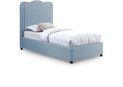 Image for Felix Light Blue Linen Textured Fabric Twin Bed