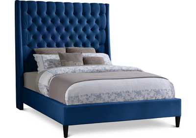 Image for Fritz Navy Velvet King Bed