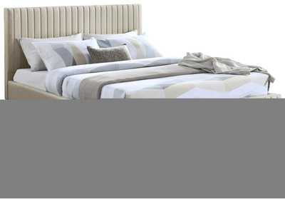 Image for Gallo Beige Faux Leather Queen Bed