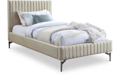 Image for Gallo Beige Faux Leather Twin Bed