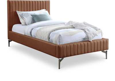 Image for Gallo Cognac Faux Leather Twin Bed