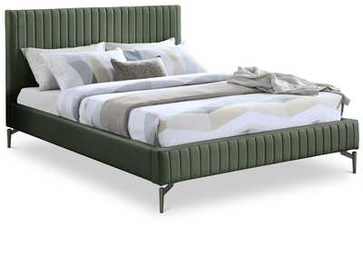 Image for Gallo Green Faux Leather King Bed