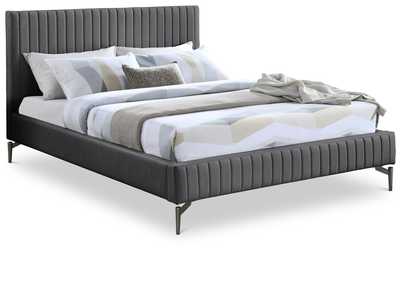 Image for Gallo Dark Grey Faux Leather King Bed