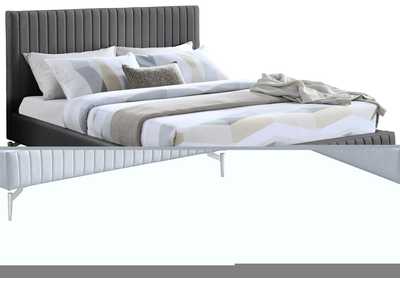 Image for Gallo Dark Grey Faux Leather Queen Bed