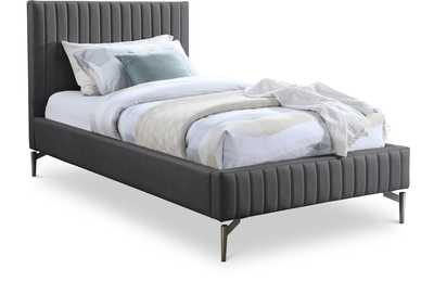 Image for Gallo Dark Grey Faux Leather Twin Bed