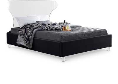 Image for Ghost Black Velvet Full Bed