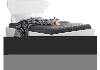 Image for Ghost Cream Velvet Queen Bed