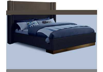 Image for Halton Brown Boucle Fabric King Bed (3 Boxes)