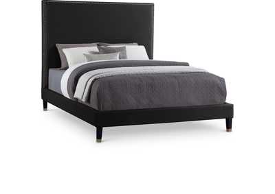 Image for Harlie Black Velvet Queen Bed