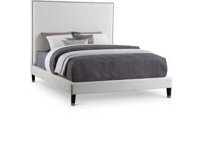 Image for Harlie Cream Velvet Full Bed