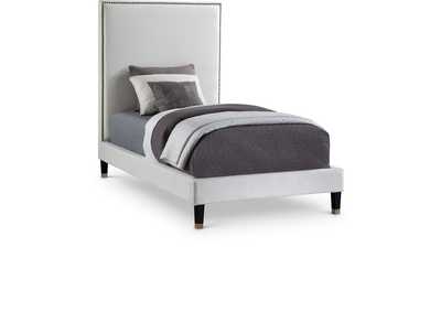 Image for Harlie Cream Velvet Twin Bed