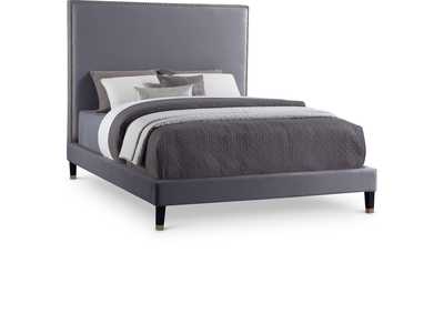 Image for Harlie Grey Velvet Queen Bed