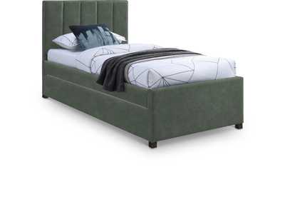 Image for Hudson Green Faux Leather Twin Trundle Bed