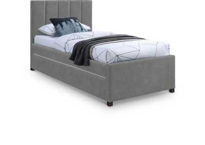 Image for Hudson Grey Faux Leather Twin Trundle Bed