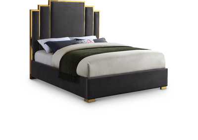 Image for Hugo Grey Velvet King Bed