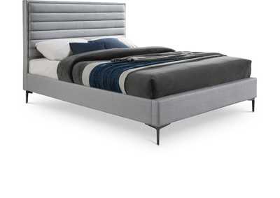 Image for Hunter Grey Linen Textured King Bed