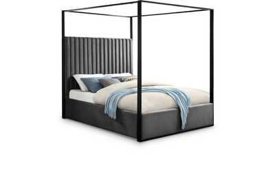 Image for Jax Grey Velvet King Bed