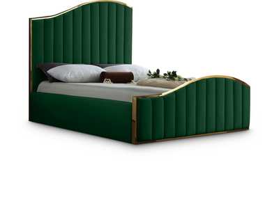 Image for Jolie Green Velvet King Bed (3 Boxes)