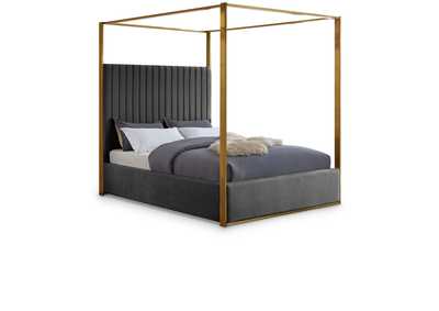 Image for Jones Grey Velvet King Bed