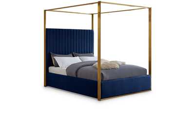 Image for Jones Navy Velvet King Bed