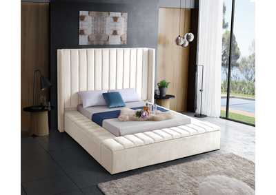 Image for Kiki Cream Velvet Full Bed (3 Boxes)