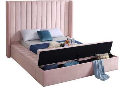 Image for Kiki Pink Velvet Full Bed (3 Boxes)