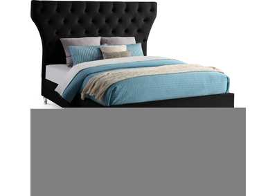 Image for Kira Black Velvet King Bed