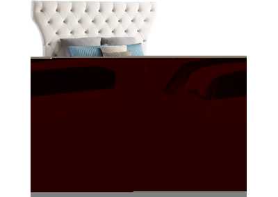 Image for Kira Cream Velvet Queen Bed