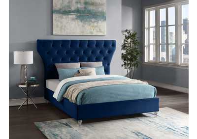 Image for Kira Navy Velvet King Bed