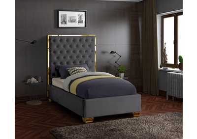 Image for Lana Grey Velvet Twin Bed