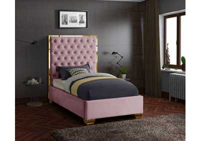 Image for Lana Pink Velvet Twin Bed