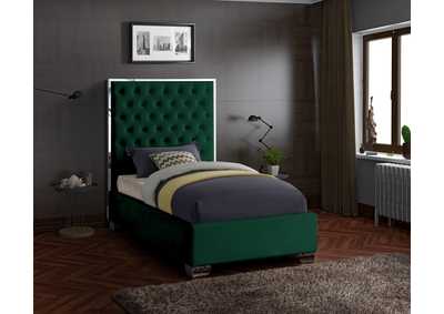 Image for Lexi Green Velvet Twin Bed