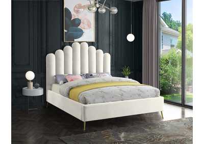 Image for Lily Cream Velvet Full Bed