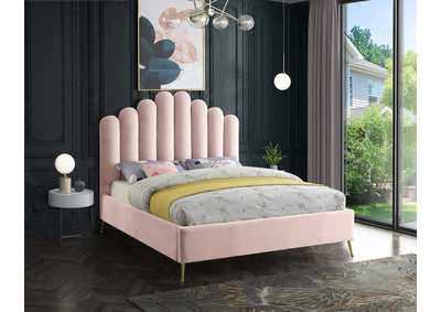 Image for Lily Pink Velvet Full Bed