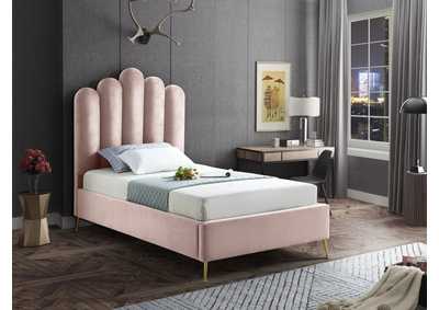 Image for Lily Pink Velvet Twin Bed