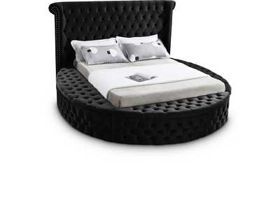 Image for Luxus Black Velvet King Bed (3 Boxes)