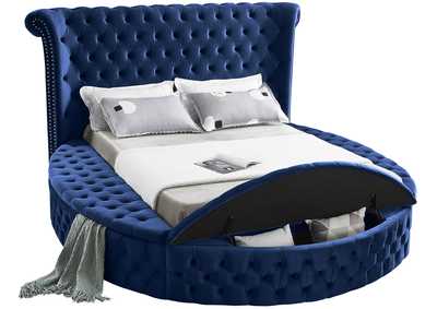 Image for Luxus Navy Velvet Full Bed (3 Boxes)