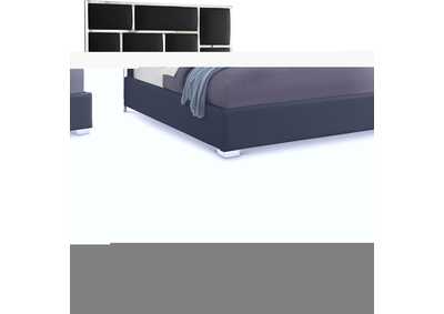 Image for Milan Black Faux Leather King Bed